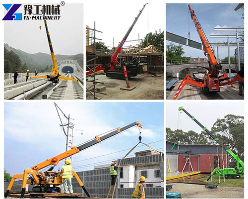 application of tracked mini crane