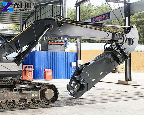 excavator scrap shear application