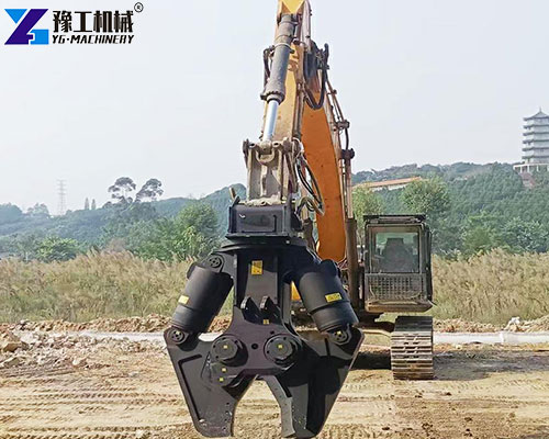 metal shear attachment for excavator