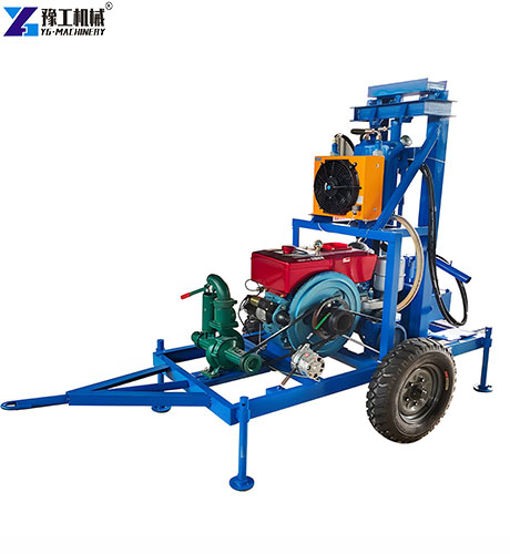 wheeled-type small water well drilling rig
