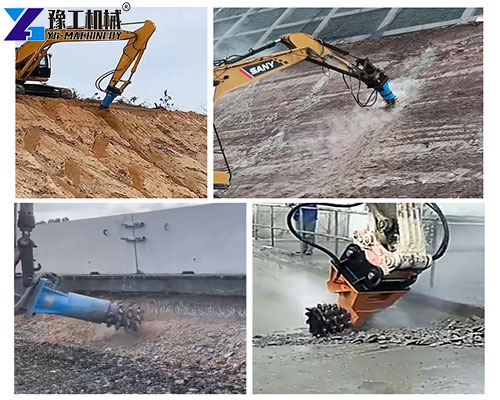 excavator milling head application