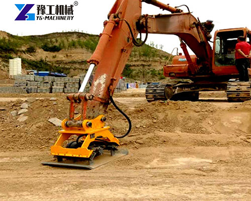 application of excavator vibrating plate compactor