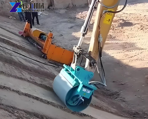 application of slope compactor roller