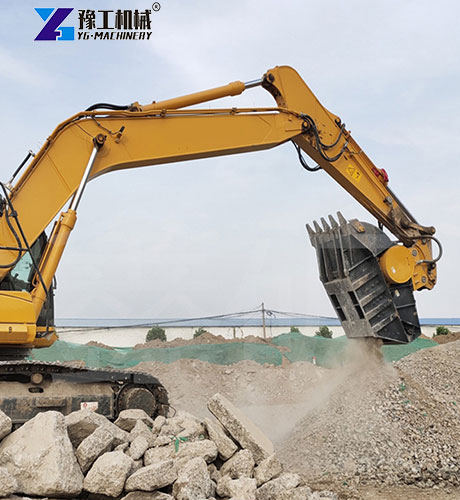 rock crusher bucket for excavator
