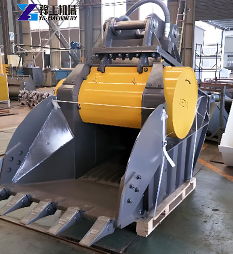 rock crusher bucket in factory