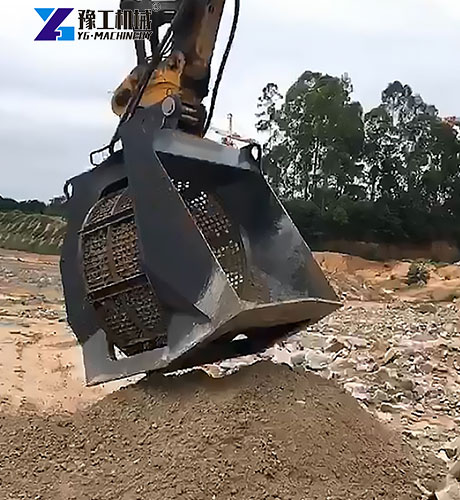 rotating screening bucket application