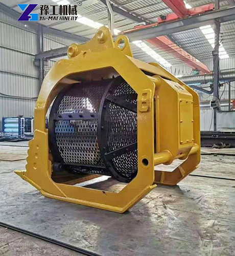 rotating screening bucket in YG