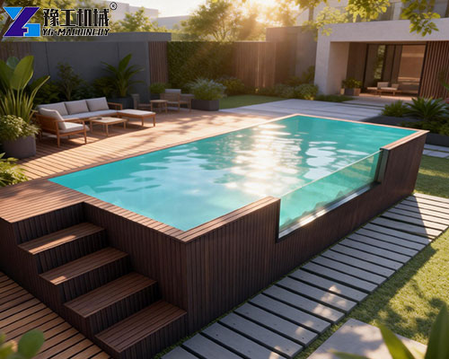 swimming pool made out of shipping container