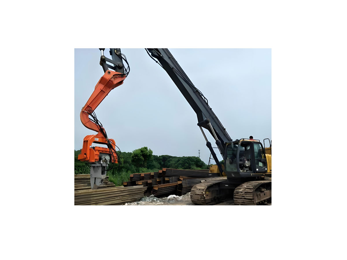 YG Machinery's excavator mounted pile hammer
