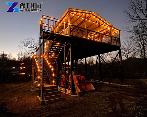 container fold out house with lights