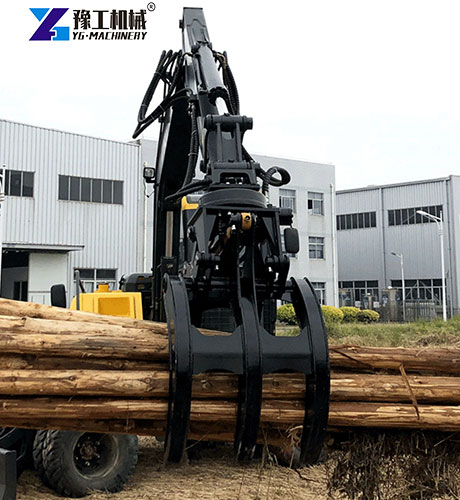excavator log grab