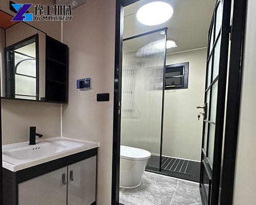 expanding container house's bathroom