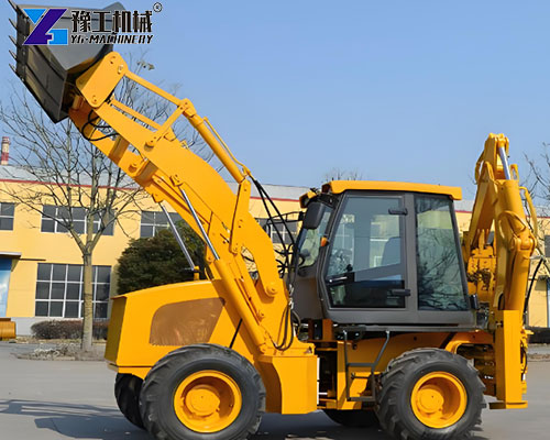 tractor with front end loader and backhoe