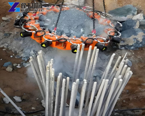 hydraulic pile breaking machine application