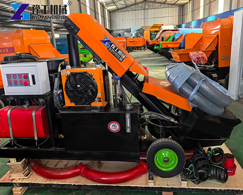 10 diesel inclined compact concrete pump