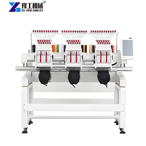 three head computerized industrial embroidery machine