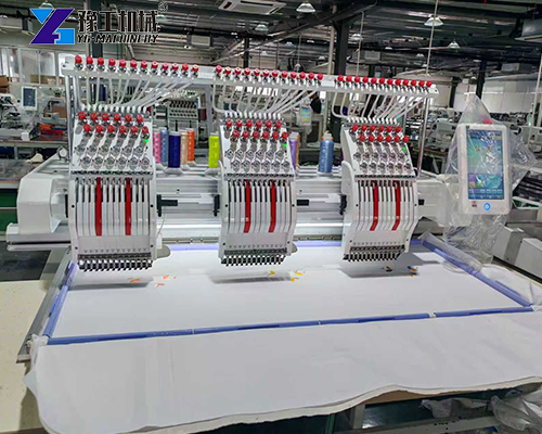 three head computerized industrial embroidery machine