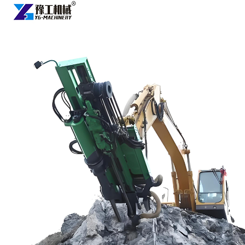 excavator rock drill and splitter attachment application