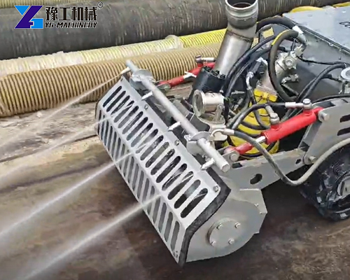 sludge cleaning robot with a high-pressure flushing system