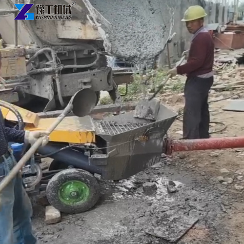 tow behind concrete pump application