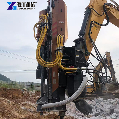 powerful integrated rock drill and splitter